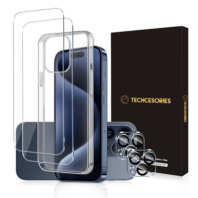 iPhone 15 Pro Max case clear, 2 Screen and Camera Protector, magsafe, Shockproof