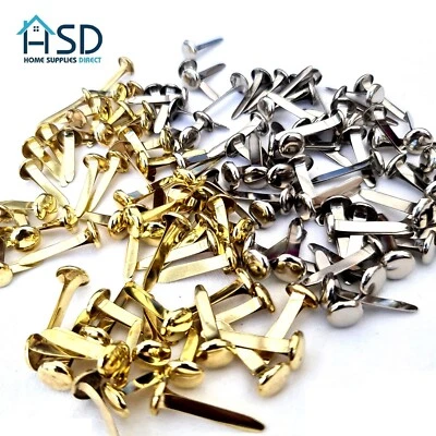 Split Pins Paper Fasteners Butterfly Clips 20mm Art & Crafts Brass/Chrome Plated