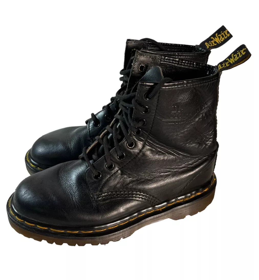 Doc Dr Martens 1460 Boots 8-Eye Black Made in England Vintage 90s