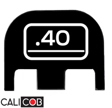 Laser Engraved Rear Slide Cover Back Plate for Glock .40 Cal logo