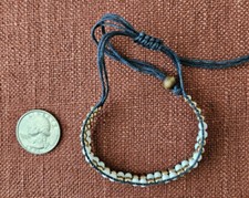 Women's Small Beaded Bracelet Wristband with Charm Stackable Beaded Bracelet