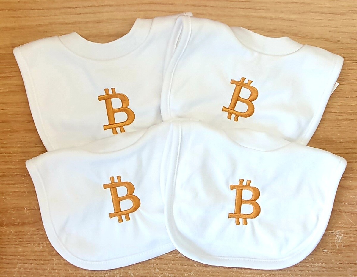 Bitcoin Baby Bib, towel Embroidered ANY WORDING Gift, Baby Shower | eBay UK