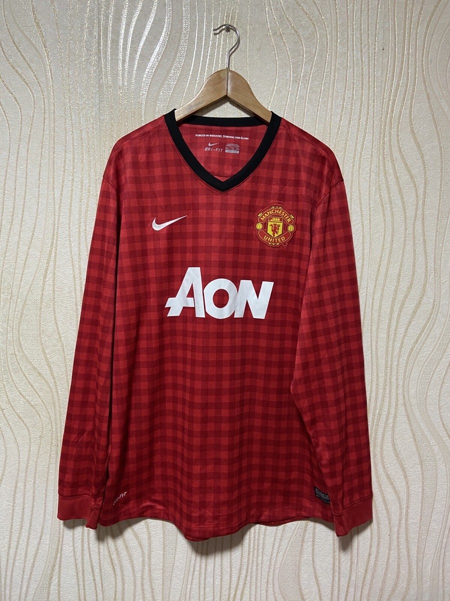 MANCHESTER UNITED 2012 2013 HOME SHIRT JERSEY LONG SLEEVE