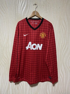 MANCHESTER UNITED 2012 2013 HOME SHIRT JERSEY LONG SLEEVE NIKE