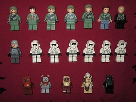 LEGO Star Wars minifigures LOT Endor Rebels,Scout Troopers,Leia,Luke,Ewoks,+Guns