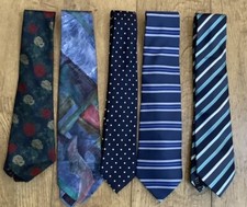 Mens 5 Blue Ties