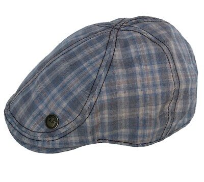 Vintage Goorin Bros Studebaker Euro Cut 6 Panel Plaid Ivy Cap Newsboy Hat BBQ