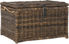 30' Wicker Storage Trunk Collapsible Rattan for Office Dorm Living Room Brown