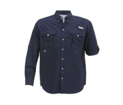 NEW COLUMBIA MEN BAHAMA LONG SLEEVE SHIRT,  XS-S-M-L-XL-XXL