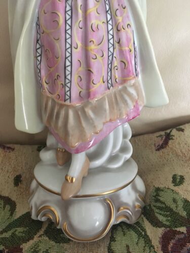 Porzellanfigur Rokoko-Dame, Gerold Tettau West Germany, 31 cm - Bild 4 von 10