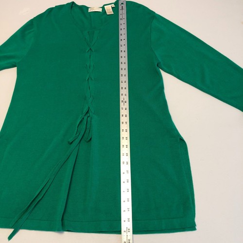 VINTAGE Womens Knit Skirt Set Sz Large Kelly Green Made in Hong Kong EUC - Picture 21 of 24