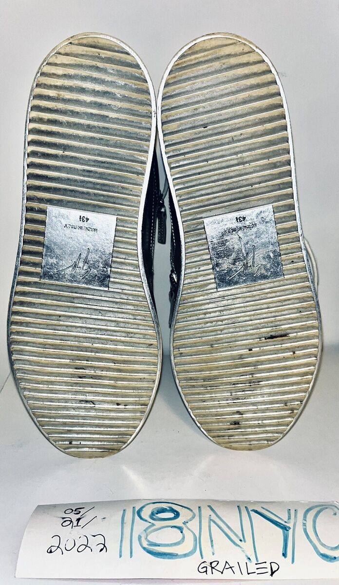 Rare GIUSEPPE ZANOTTI Silver Patent Leather Sneakers size Rare GIUSEPPE ZANOTTI Silver Patent Leather Sneakers size
