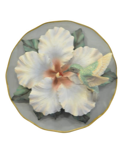 BRADFORD EXCHANGE Frágil Belleza 3 Colgantes Colibrí Porcelana Platos Decoración - Imagen 5 de 11