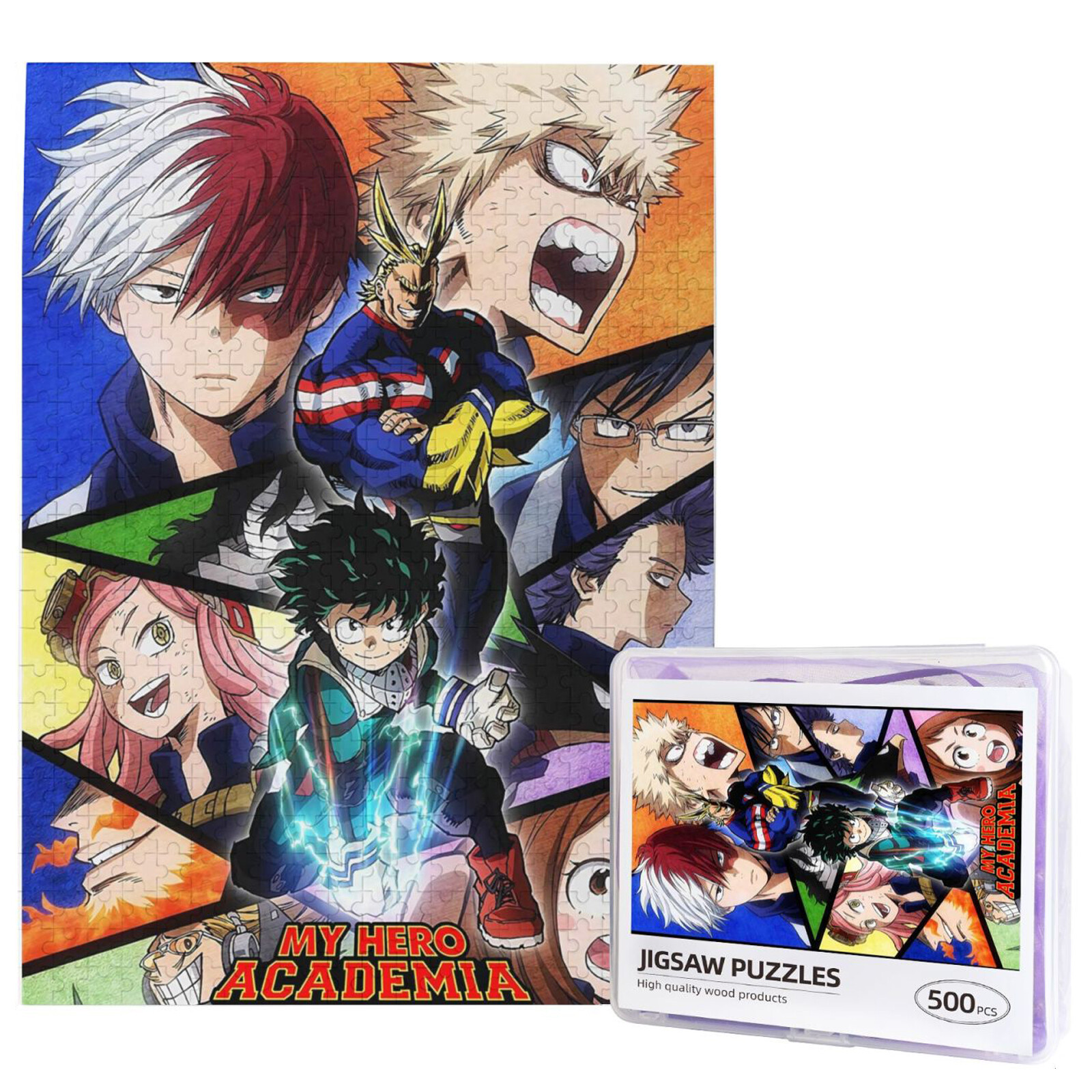 My Hero Academia Anime Wooden Jigsaw Puzzle 300/500/1000Pcs for Kids Adult Gifts