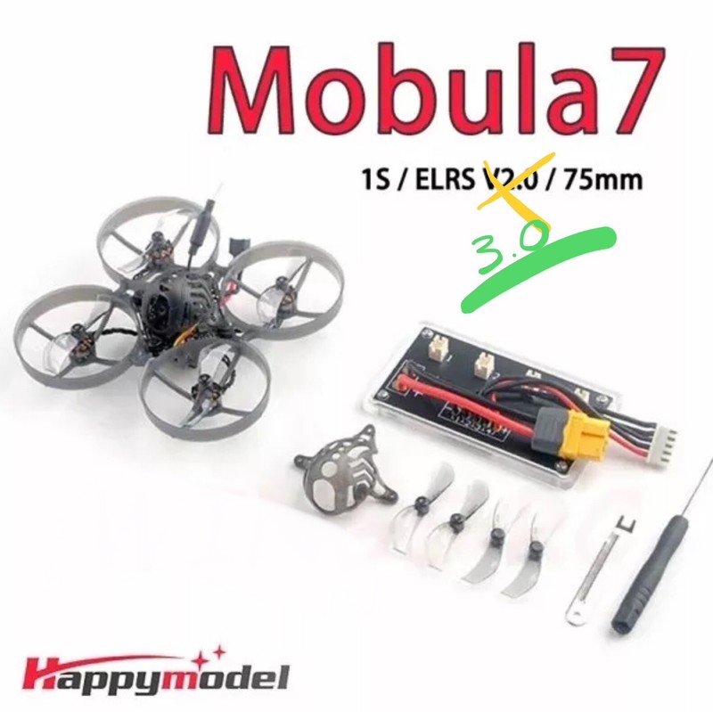 2024 Mobula7 1S Micro FPV Whoop 5IN1 AIO FC 2.4G ELRS V3.0 ANT 1200TVL 1/3 CMOS