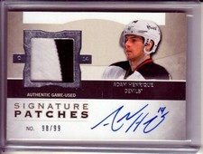 2012-13 The Cup Signature Patches Adam Henrique Patch AUTO /99 New Jersey DEVILS