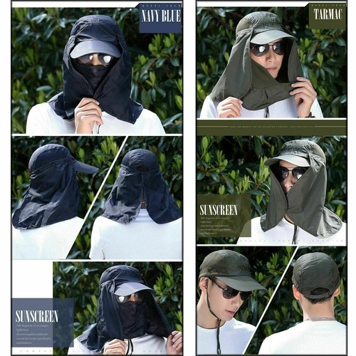 2024 Quality Men Womens Legionnaire Sun Hat Neck Throat Flap Cover UV Protection - Picture 2 of 21