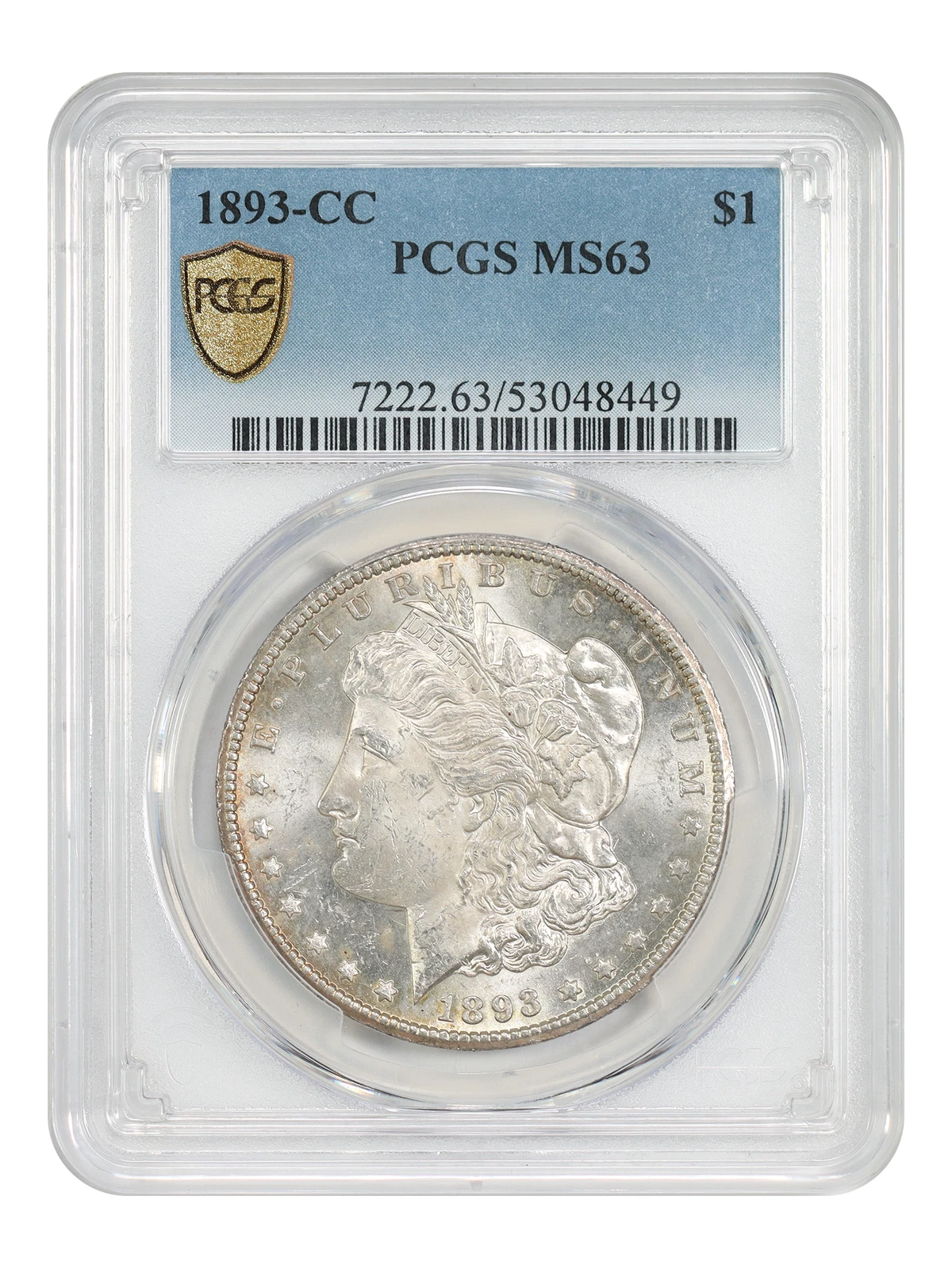 1893-CC $1 PCGS MS63 - Morgan Dollar - Very Scarce CC-Mint Dollar