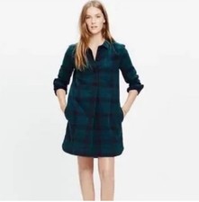Madewell Latitude Shirt Dress Alma Plaid Green Size Small Womans S