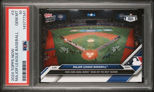 SHOHEI OHTANI * PSA 10 * DODGER DEBUT * 2024 TOPPS NOW MLB SEOUL SERIES CARD #3