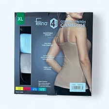 Felina Women's Camisole 4-pack Cotton Stretch Size XL