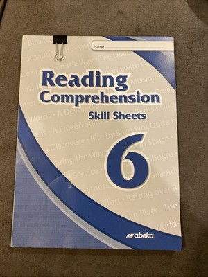 Abeka Reading Comprehension Skill Sheets 6 Workbook English Reading Skills