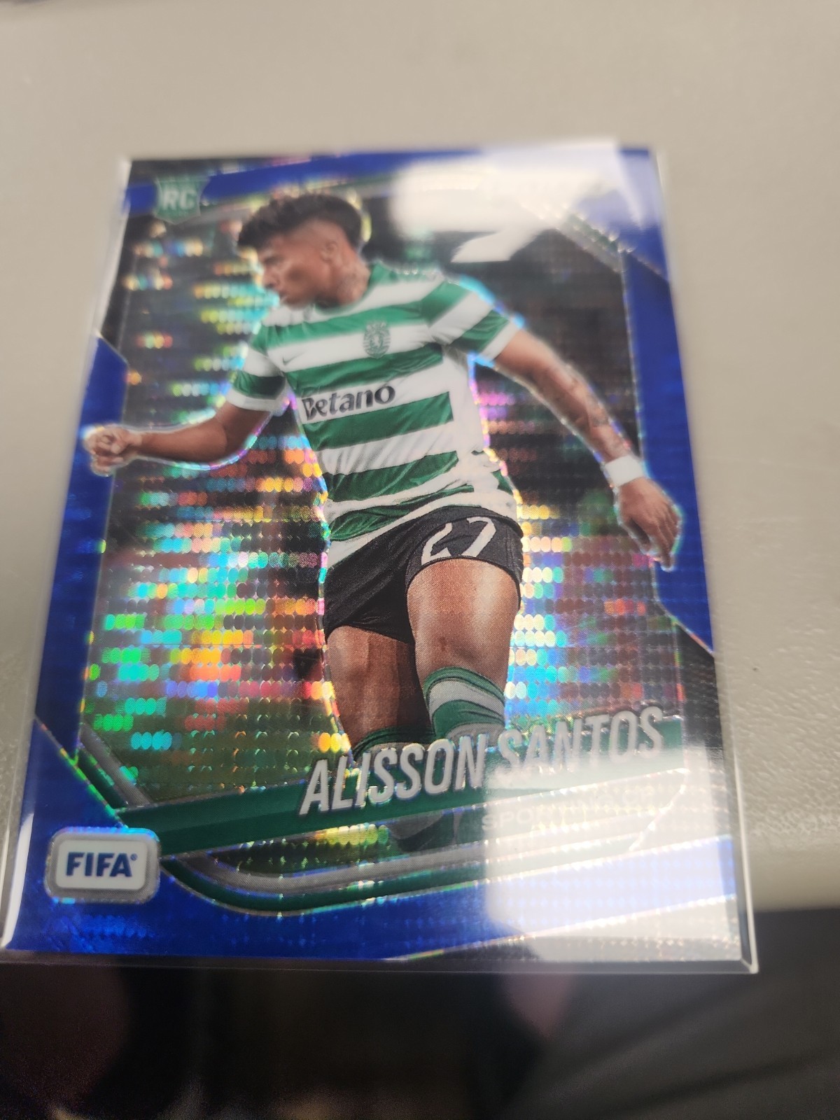 2025-26 Panini Prizm FIFA - Alisson Santos RC Sporting CP - Blue Pulsar 15/65