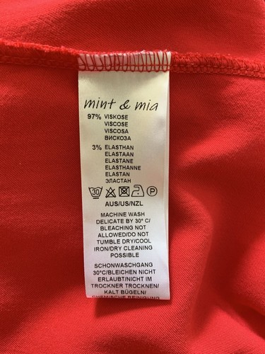 ♣ Mint&Mia Wickelkleid rot Gr. 40 Viskose neuwertig - Bild 6 von 7