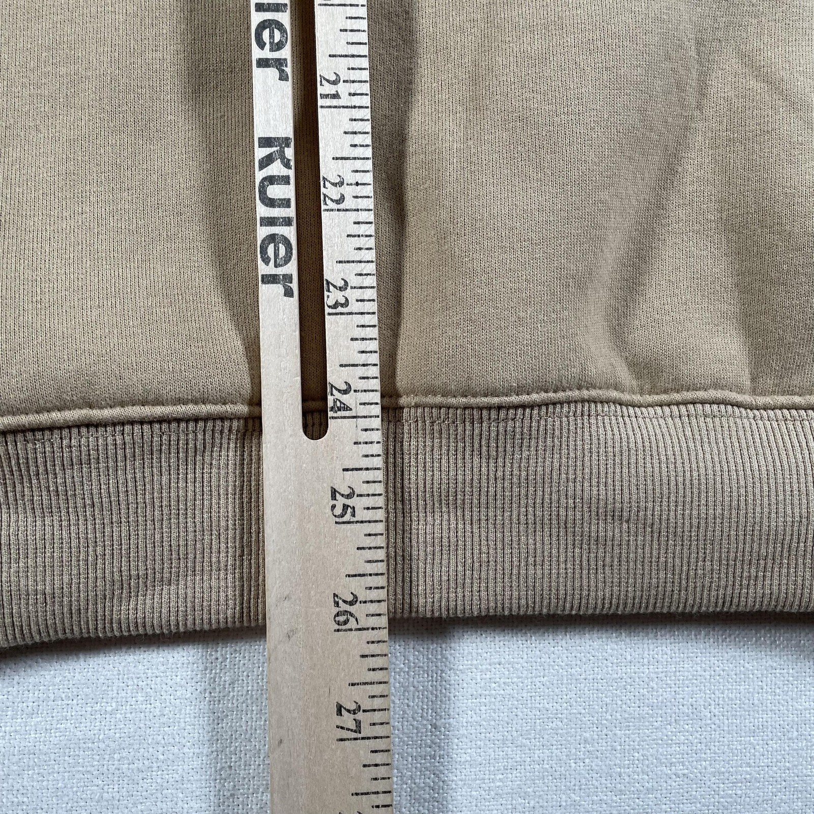 Nike Hoodie Mens Large Tan Beige Center Mini Swoosh Pullover Travis Scott