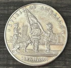 2001 SPIRIT OF AMERICA LAND OF THE FREE .999 FINE SILVER ART ROUND