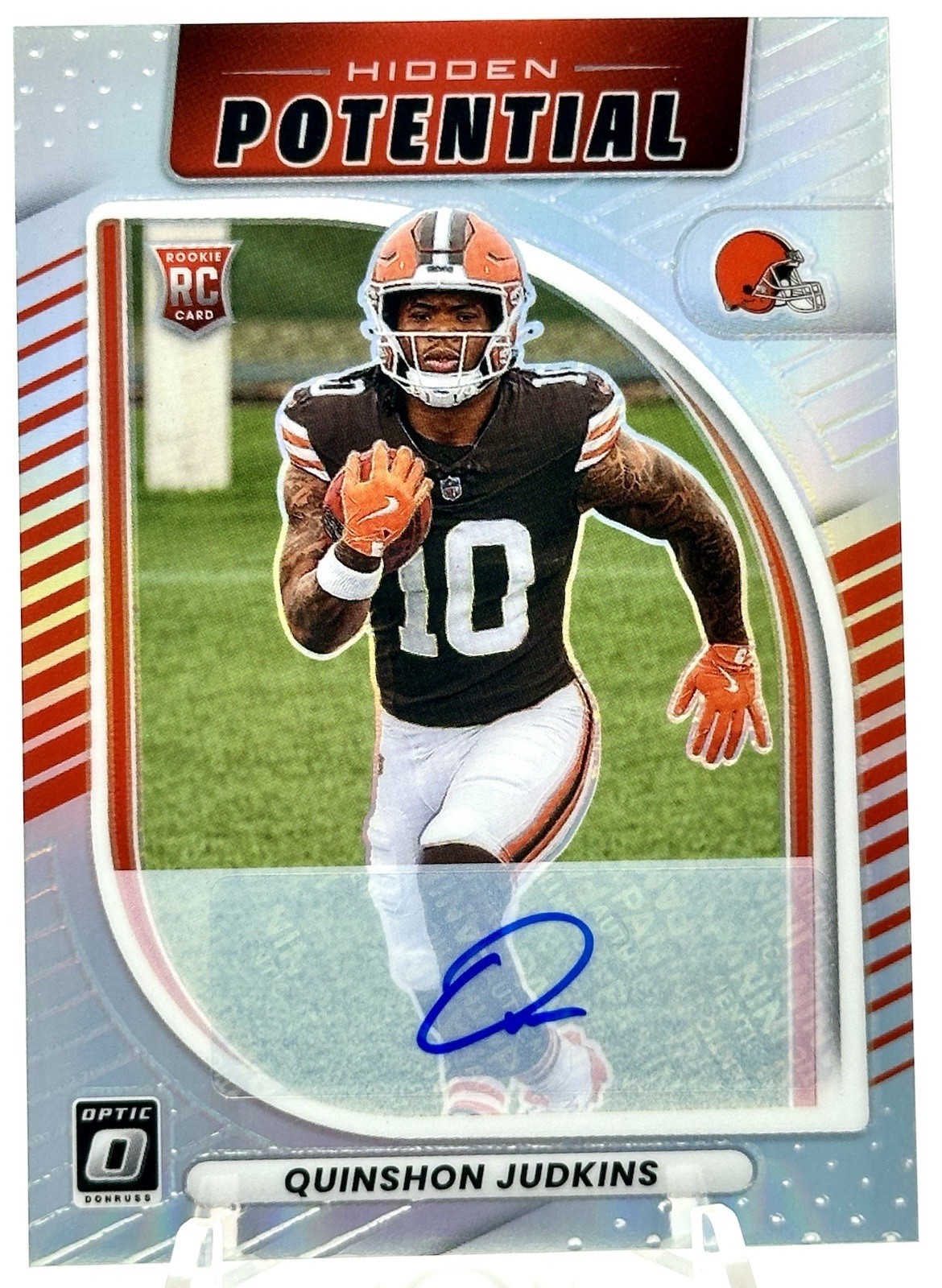 2025 Donruss Optic Hidden Potential Quinshon Judkins Prizm Auto /199 Browns