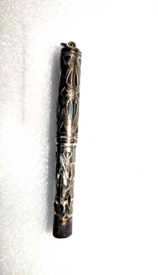 Waterman 452 1/2V sterling silver filagree fountain pen as found