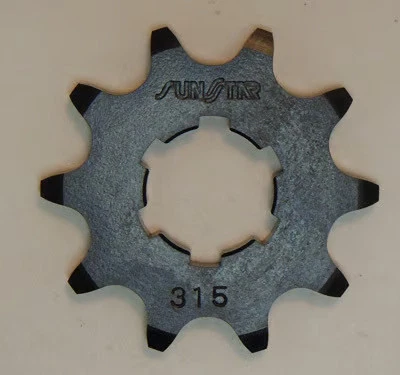 Piñón delantero de acero Sunstar - 10T motocicleta ATV/UTV bicicleta de calle moto de cross Foto 3 de 4