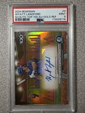2024 Bowman Scouts Top 100 Autographs Wyatt Langford #BTPA-9 Gold  /50 RC