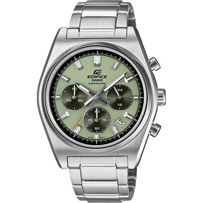 Casio Edifice Herrenuhr EFB-730D-3AVUEF Classic Chronograph grünes Zifferblatt 100M