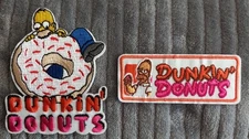 The Simpson's HOMER Dunkin Donuts Embroidered Iron on PATCHES