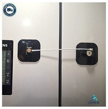 Refrigerator Lock with Key 2 Pack Child Safety Adhesive Strap for Cabinet Door