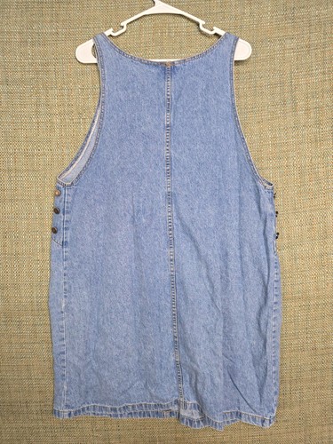 Motherhood Umstands Overall Kleid Denim große ärmellos Taschen blau - Bild 12 von 13