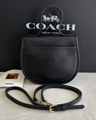 COACH VINTAGE BLACK BELLA COURT TOP HANDLE CROSSBODY BAG 9957 EUC