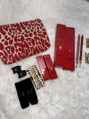 Brand New Sisley Paris Lip Makeup Set   4 Full-Size Products W Make Up Bag