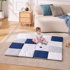 Baby Play Mat for Floor, 50x50 Playpen Mat, Thick Cushioned Play Mat for Baby...