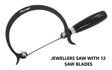 JEWELLERS SAW FRAME CURVED 4-1/4" FLEXIBLE PIERCING WITH 12 SAW BLADES