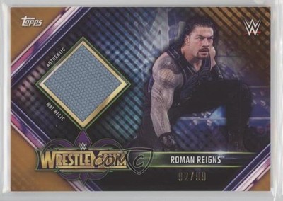 2019 Topps WWE Road to Wrestlemania Mat Relics 34 Bronze 92/99 Roman Reigns rg2