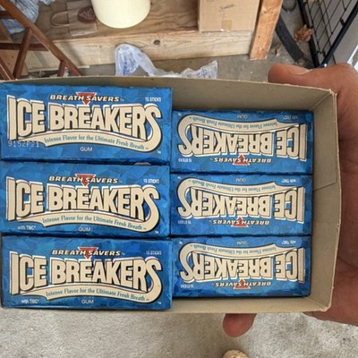ICE BREAKERS Breath Savers Sugar Free Mint Gum 12 Pack Stick Pantry Snack