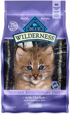 Blue Buffalo Wilderness High Protein Natural Kitten Dry Cat Food 4lbs BB:5/26