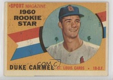 1960 Topps Sport Magazine 1960 Rookie Star Duke Carmel #120 00jz
