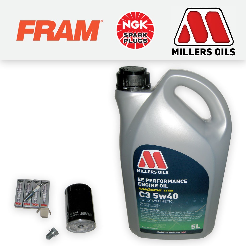 SERVICE KIT for AUDI A4 (B6) 2.0 16V FSI OIL FILTER PLUGS +5w40 OIL (2002-2005)