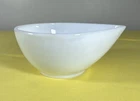 Vintage Fire-King White Milk Glass Teardrop Bowl 7”x 2.5” great condition