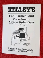 Kelly's Axe Advertising Belfast Maine Kellys Axe Tool Advertising 