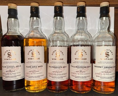 Orkney (Highland Park) Blair Athol Miltonduff Glen Ord Tullibardine 5x2cl!